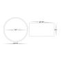 Surface downlight Nella Surface Mounted 12V 3CCT LED 18W WHT